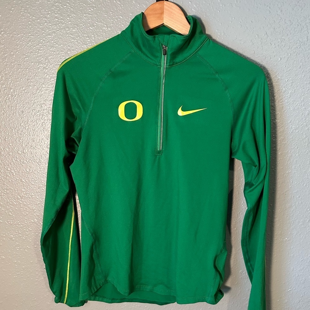 Nike - Oregon Ducks Quarter Zip Running Top - S